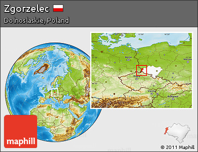 Physical Location Map of Zgorzelec, highlighted parent region