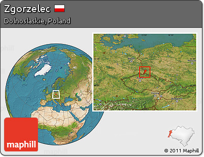 Satellite Location Map of Zgorzelec