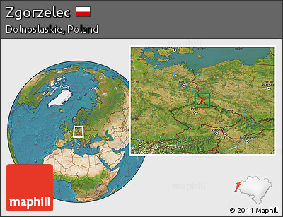 Satellite Location Map of Zgorzelec