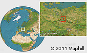 Satellite Location Map of Zgorzelec