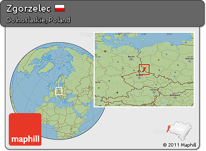 Savanna Style Location Map of Zgorzelec