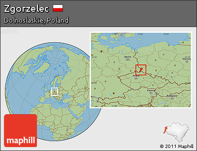 Savanna Style Location Map of Zgorzelec