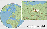 Savanna Style Location Map of Zgorzelec, highlighted parent region