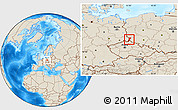 Shaded Relief Location Map of Zgorzelec