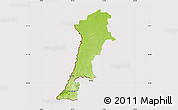 Physical Map of Zgorzelec, cropped outside