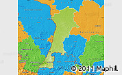 Physical Map of Zgorzelec, political outside