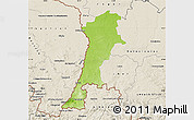 Physical Map of Zgorzelec, shaded relief outside