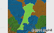 Political Map of Zgorzelec, darken