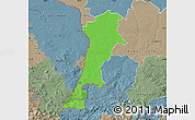Political Map of Zgorzelec, semi-desaturated