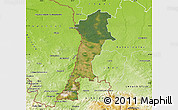 Satellite Map of Zgorzelec, physical outside