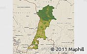 Satellite Map of Zgorzelec, shaded relief outside
