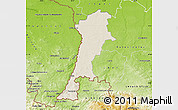 Shaded Relief Map of Zgorzelec, physical outside