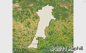 Shaded Relief Map of Zgorzelec, satellite outside