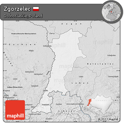 Silver Style Map of Zgorzelec