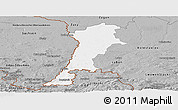 Gray Panoramic Map of Zgorzelec