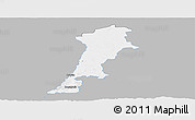 Gray Panoramic Map of Zgorzelec, single color outside