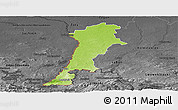 Physical Panoramic Map of Zgorzelec, darken, desaturated