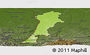 Physical Panoramic Map of Zgorzelec, darken