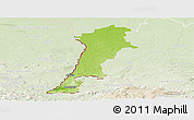 Physical Panoramic Map of Zgorzelec, lighten