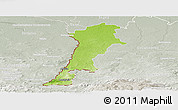 Physical Panoramic Map of Zgorzelec, lighten, semi-desaturated