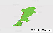 Political Panoramic Map of Zgorzelec, cropped outside
