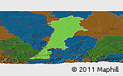 Political Panoramic Map of Zgorzelec, darken