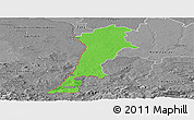 Political Panoramic Map of Zgorzelec, desaturated