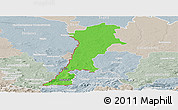 Political Panoramic Map of Zgorzelec, lighten, semi-desaturated