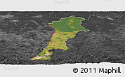 Satellite Panoramic Map of Zgorzelec, darken, desaturated