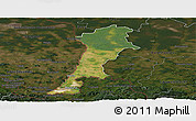 Satellite Panoramic Map of Zgorzelec, darken