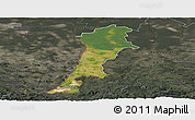 Satellite Panoramic Map of Zgorzelec, darken, semi-desaturated