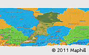 Satellite Panoramic Map of Zgorzelec, political outside