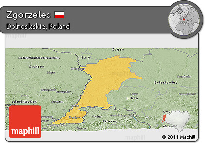 Savanna Style Panoramic Map of Zgorzelec