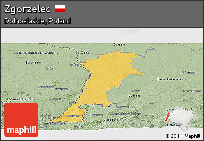 Savanna Style Panoramic Map of Zgorzelec