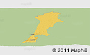 Savanna Style Panoramic Map of Zgorzelec, single color outside
