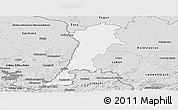 Silver Style Panoramic Map of Zgorzelec