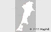 Gray Simple Map of Zgorzelec, cropped outside