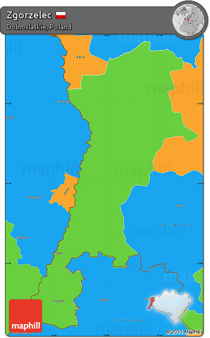Political Simple Map of Zgorzelec