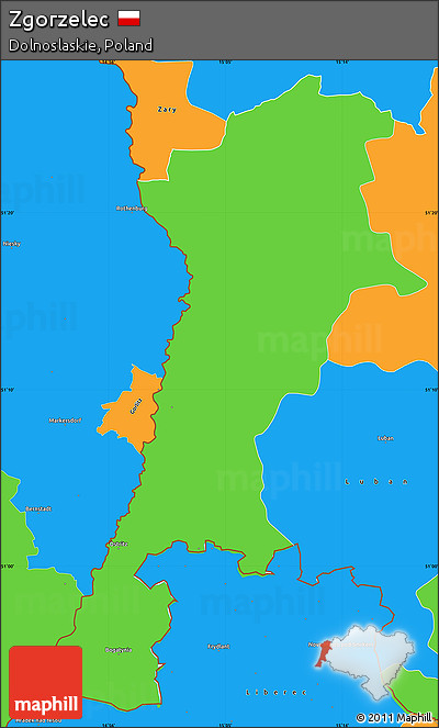 Political Simple Map of Zgorzelec