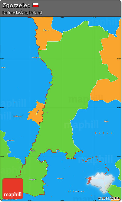 Political Simple Map of Zgorzelec