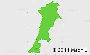 Political Simple Map of Zgorzelec, single color outside