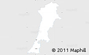 Silver Style Simple Map of Zgorzelec, single color outside