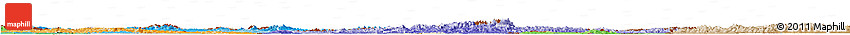 Shaded Relief Horizon Map of Poland, political shades outside, shaded relief sea