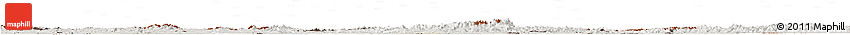Shaded Relief Horizon Map of Poland, semi-desaturated