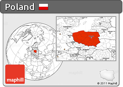 Blank Location Map of Poland