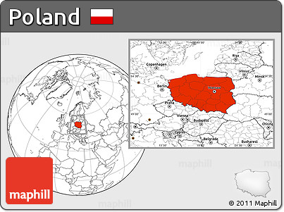 Blank Location Map of Poland