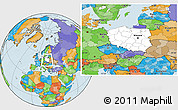 Blank Location Map of Poland, political outside