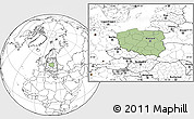 Savanna Style Location Map of Poland, blank outside