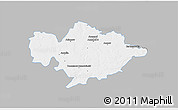 Gray 3D Map of Tomaszow Mazowiecki, single color outside
