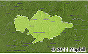 Physical 3D Map of Tomaszow Mazowiecki, darken